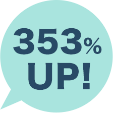 353％UP！